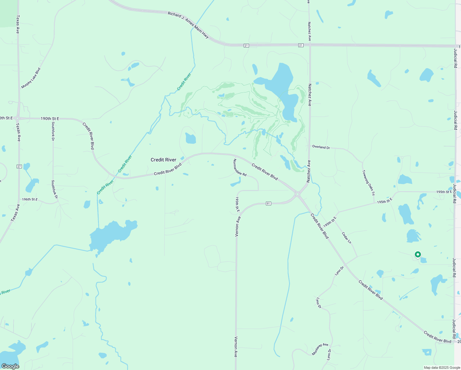 map of restaurants, bars, coffee shops, grocery stores, and more near 8431 Normandale Circle in Prior Lake