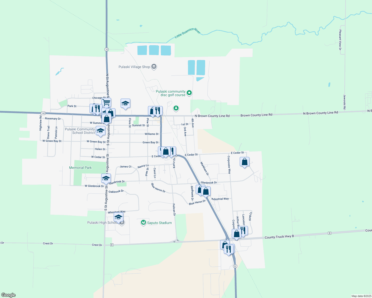 County Road C, Pulaski WI Walk Score