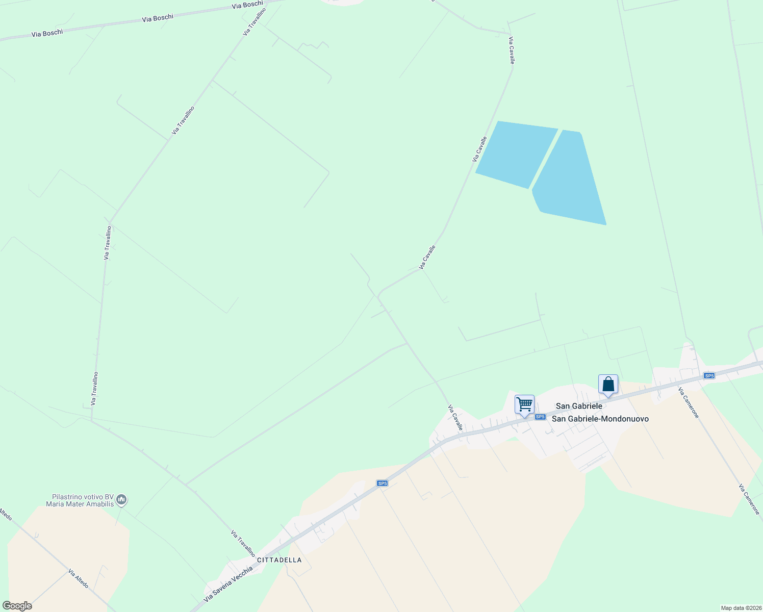 map of restaurants, bars, coffee shops, grocery stores, and more near 15 Via Cavalle in Città Metropolitana di Bologna