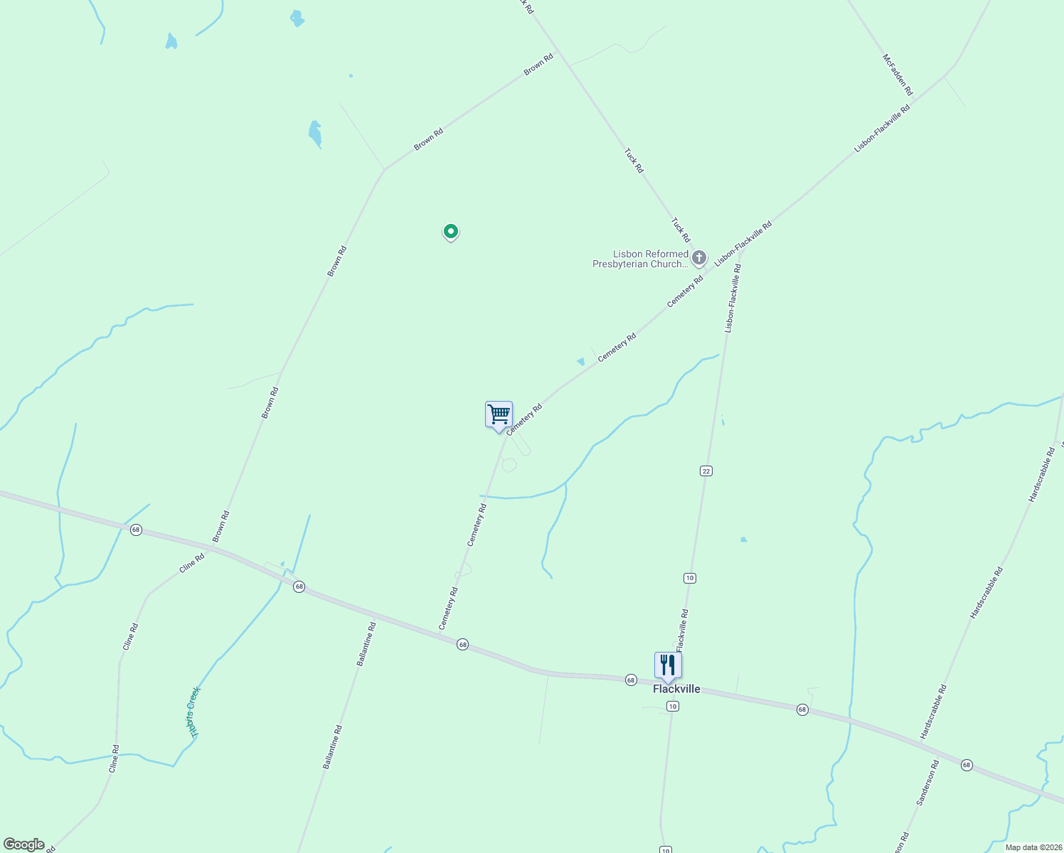 map of restaurants, bars, coffee shops, grocery stores, and more near 148 Cemetery Rd in Ogdensburg