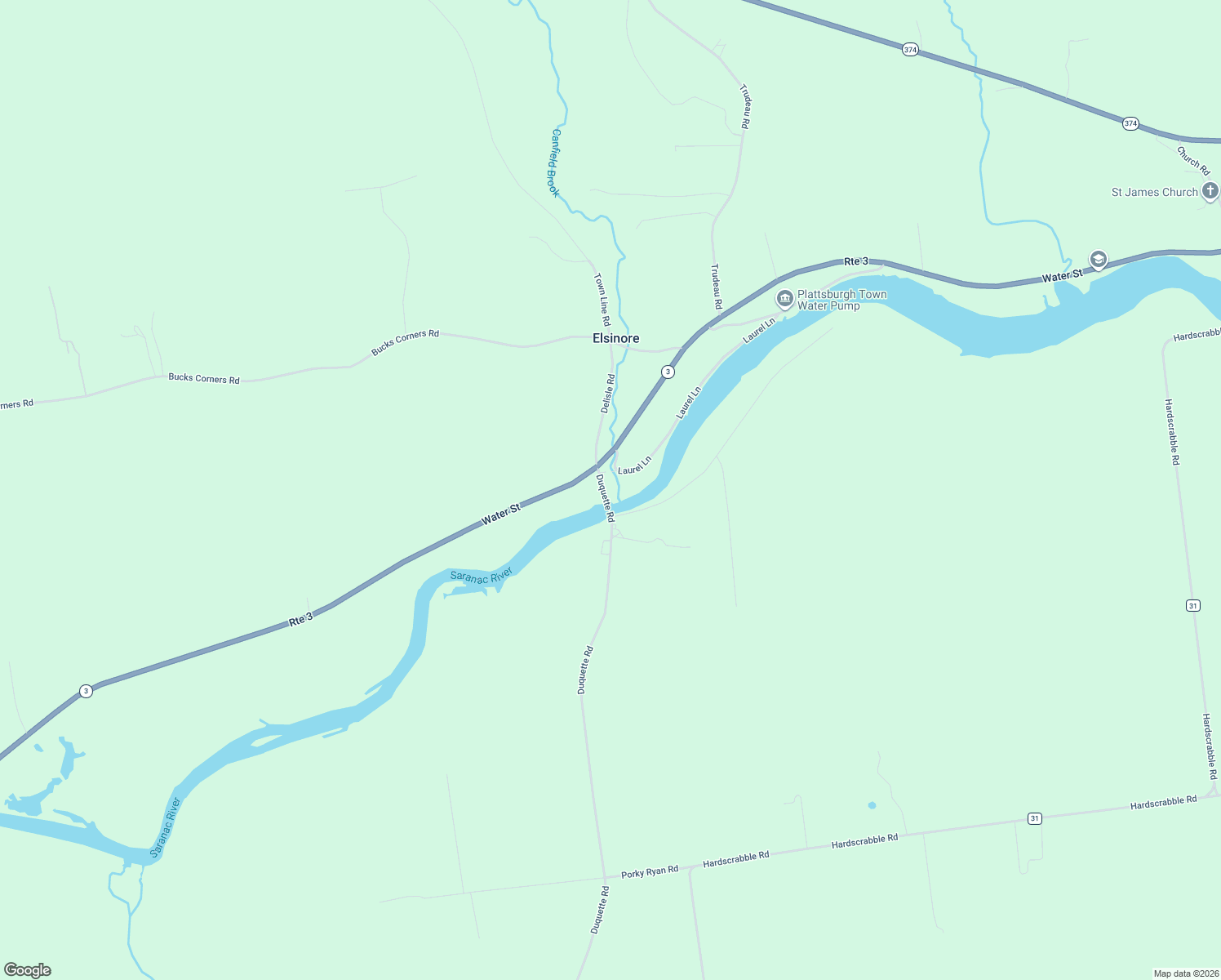 map of restaurants, bars, coffee shops, grocery stores, and more near 382 Duquette Road in Cadyville