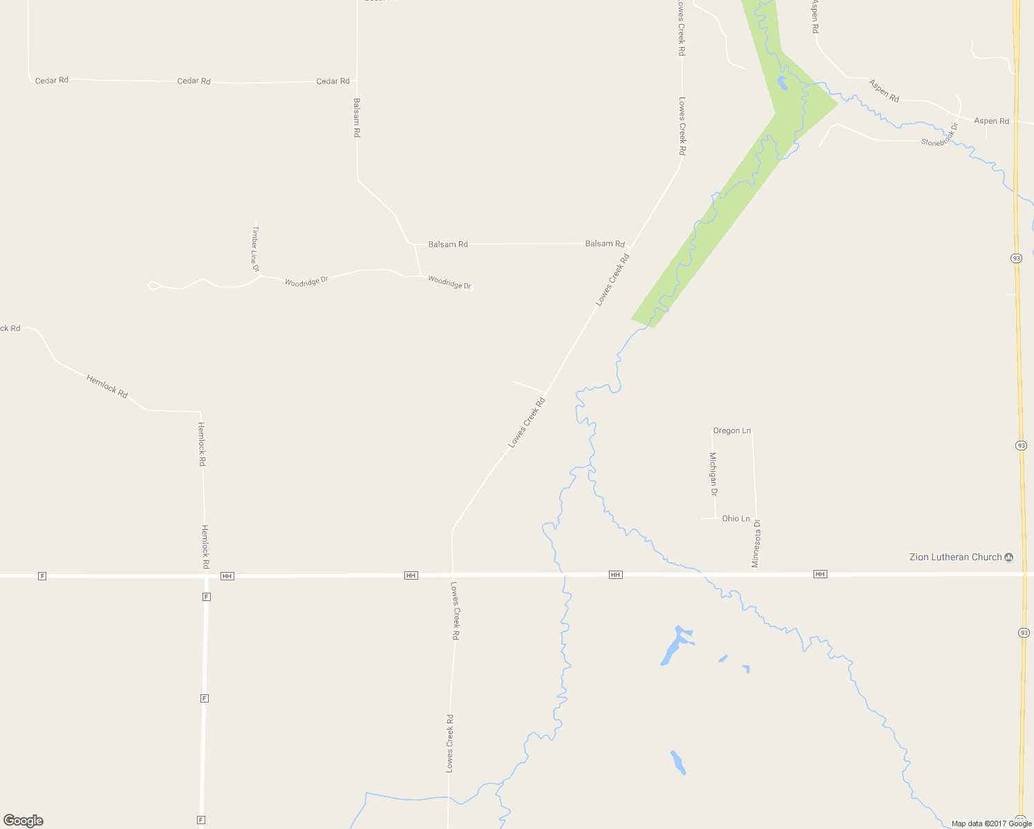 map of restaurants, bars, coffee shops, grocery stores, and more near S9850 Lowes Creek Road in Eleva