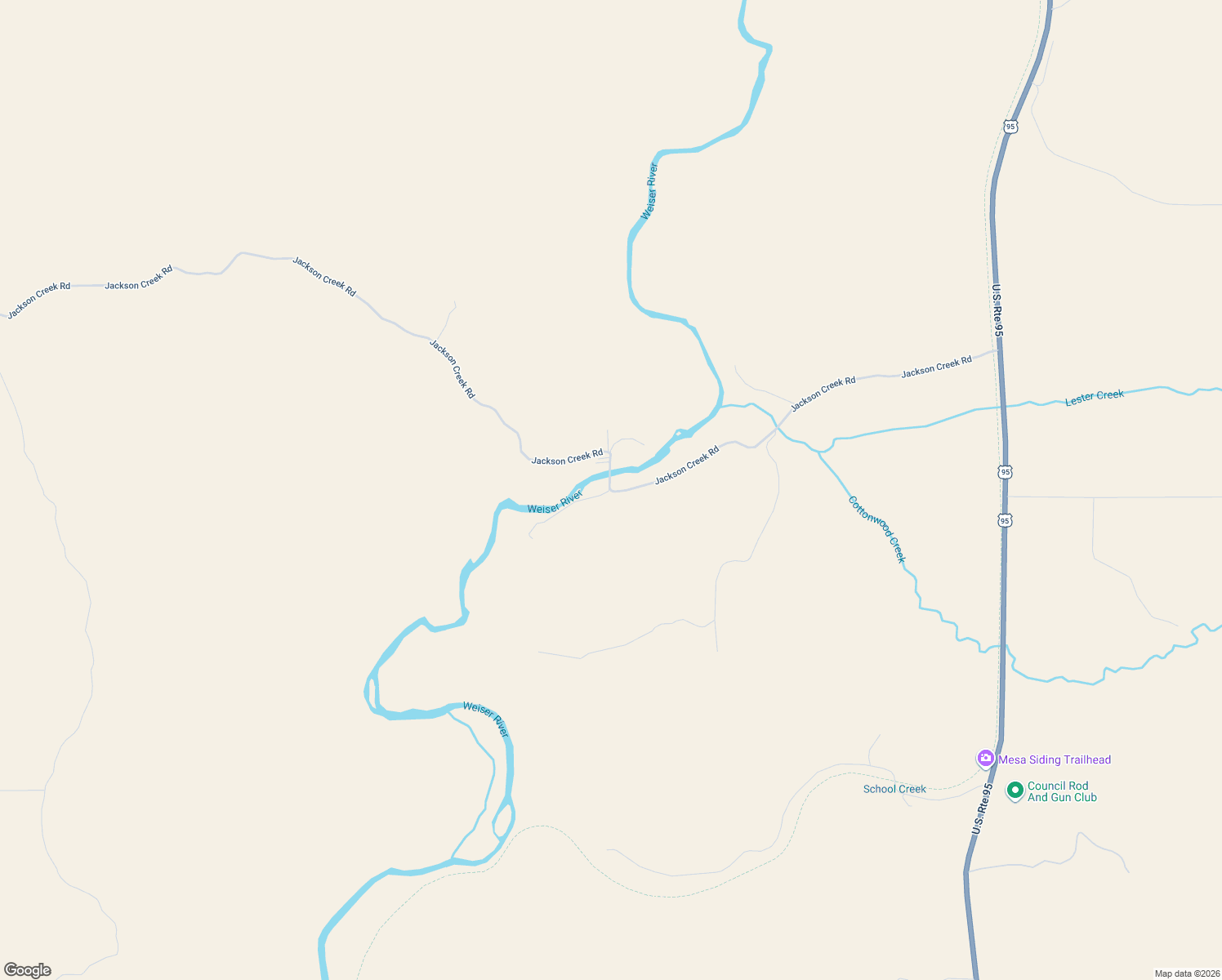 map of restaurants, bars, coffee shops, grocery stores, and more near 2139 Jackson Creek Road in Council