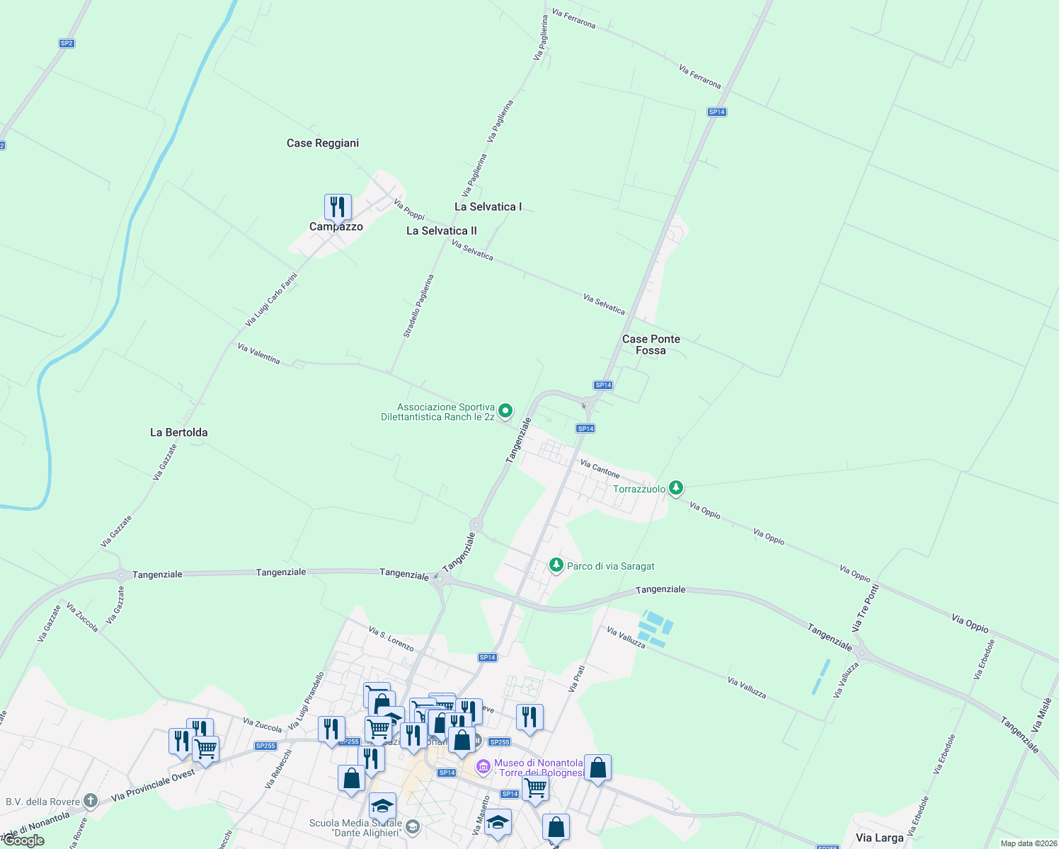 map of restaurants, bars, coffee shops, grocery stores, and more near 1 Via Talete in Provincia di Modena