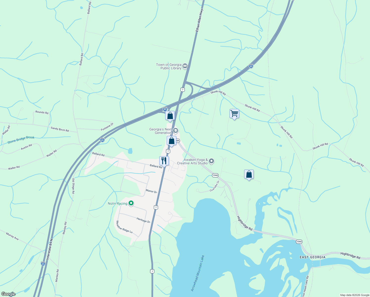 map of restaurants, bars, coffee shops, grocery stores, and more near 4370 Highbridge Road in Fairfax