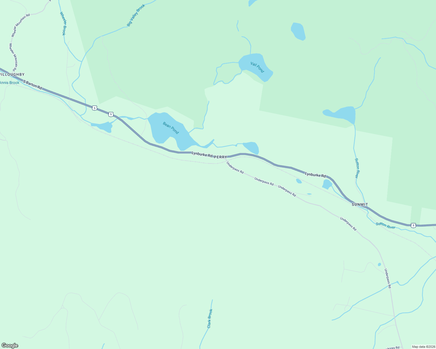 map of restaurants, bars, coffee shops, grocery stores, and more near 5181 Underpass Road in Sutton