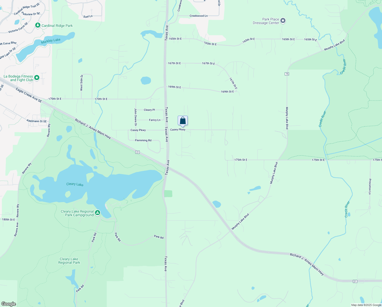map of restaurants, bars, coffee shops, grocery stores, and more near 17465 Killarney Avenue in Prior Lake