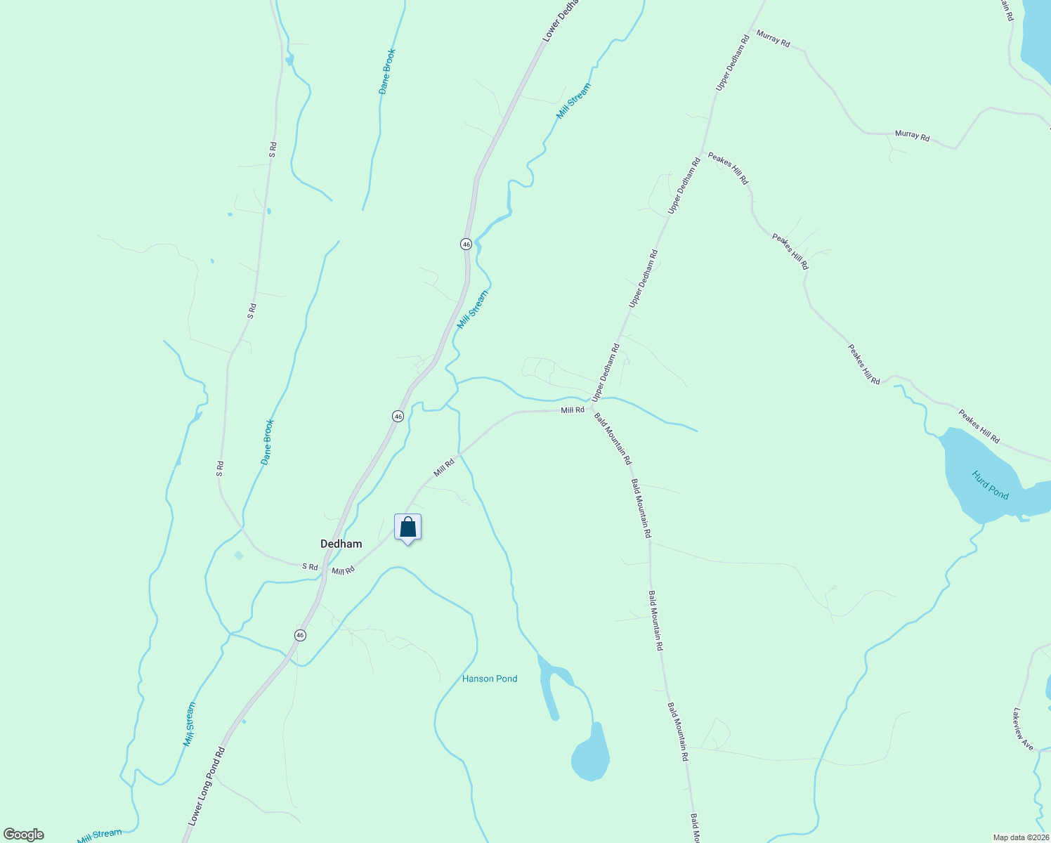 map of restaurants, bars, coffee shops, grocery stores, and more near 26 Mill Road in Orland
