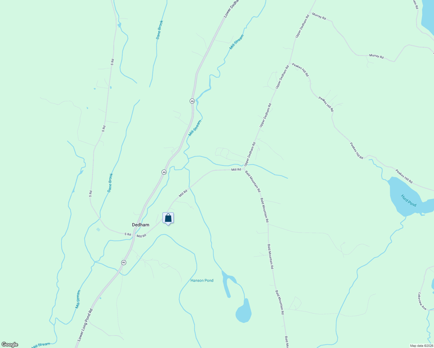 map of restaurants, bars, coffee shops, grocery stores, and more near 26 Mill Road in Orland