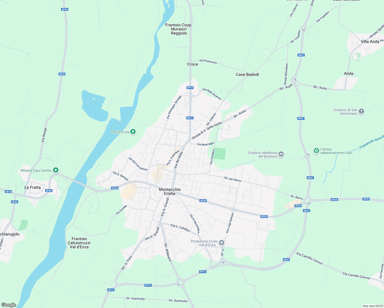 map of restaurants, bars, coffee shops, grocery stores, and more near 5 Via Felice Cavallotti in Montecchio Emilia