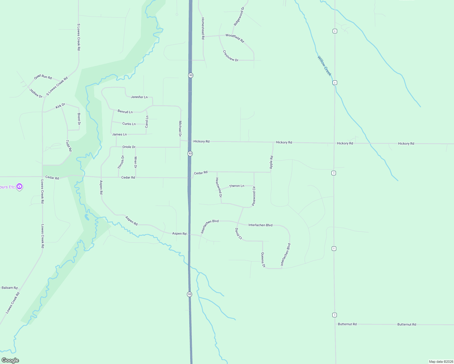 map of restaurants, bars, coffee shops, grocery stores, and more near E4210 Theron Ln in Eleva