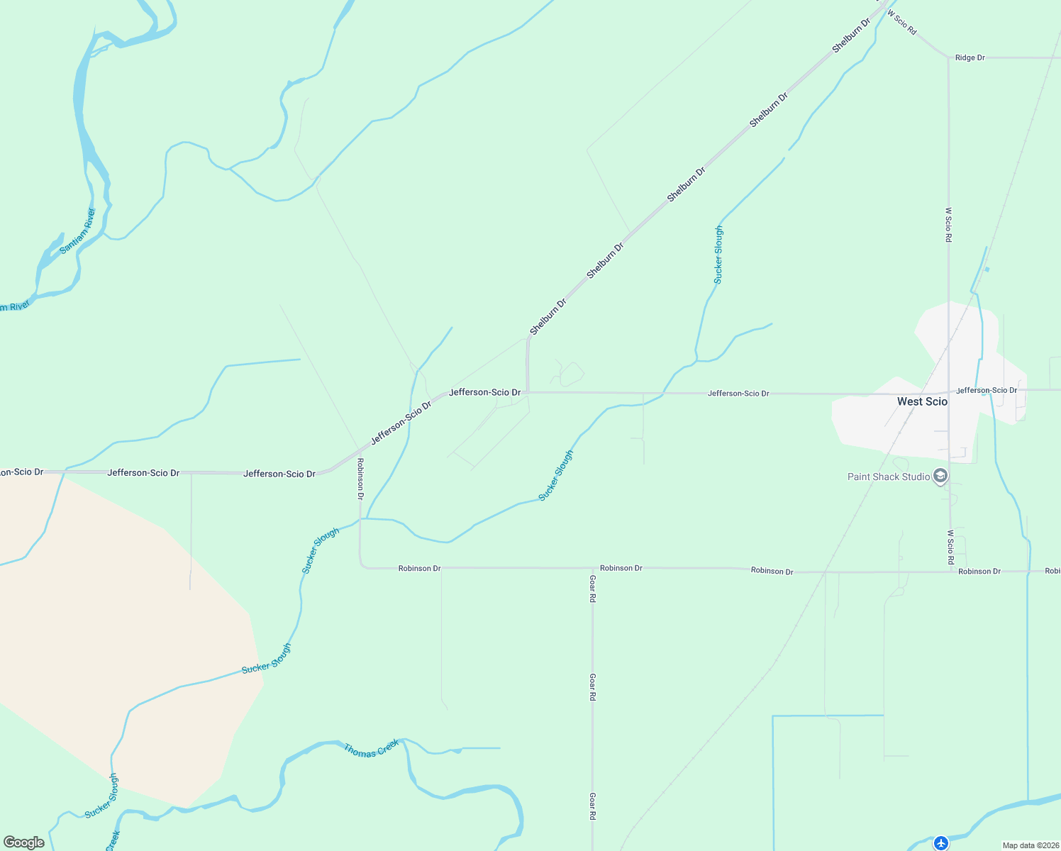 map of restaurants, bars, coffee shops, grocery stores, and more near 37490 Jefferson-Scio Drive in Scio