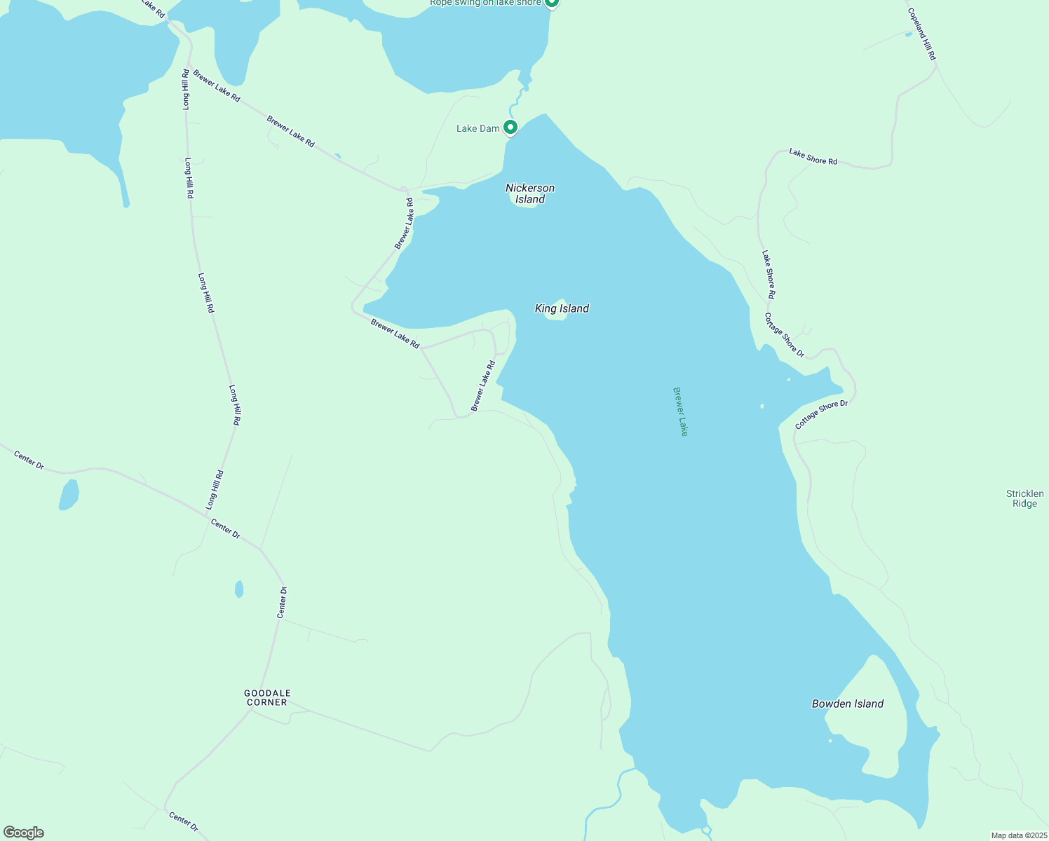 map of restaurants, bars, coffee shops, grocery stores, and more near 14 Sherburne Road in Orrington