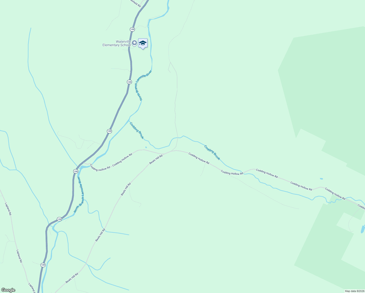 map of restaurants, bars, coffee shops, grocery stores, and more near 929 Codding Hollow Road in Waterville