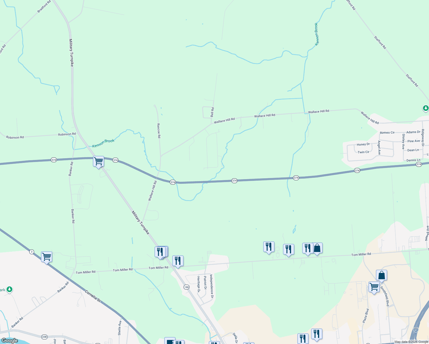 map of restaurants, bars, coffee shops, grocery stores, and more near 31 Homestead Dr in Plattsburgh