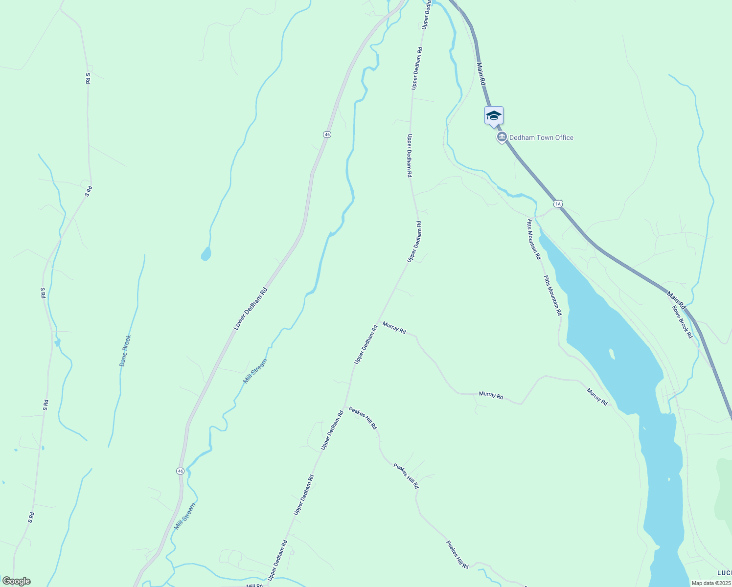map of restaurants, bars, coffee shops, grocery stores, and more near 311 Upper Dedham Road in Dedham