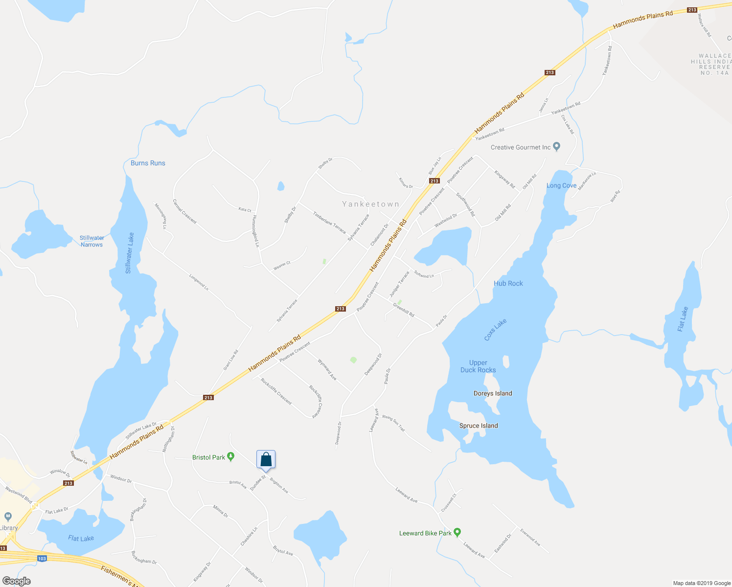 map of restaurants, bars, coffee shops, grocery stores, and more near 167 Pinetree Crescent in Hammonds Plains