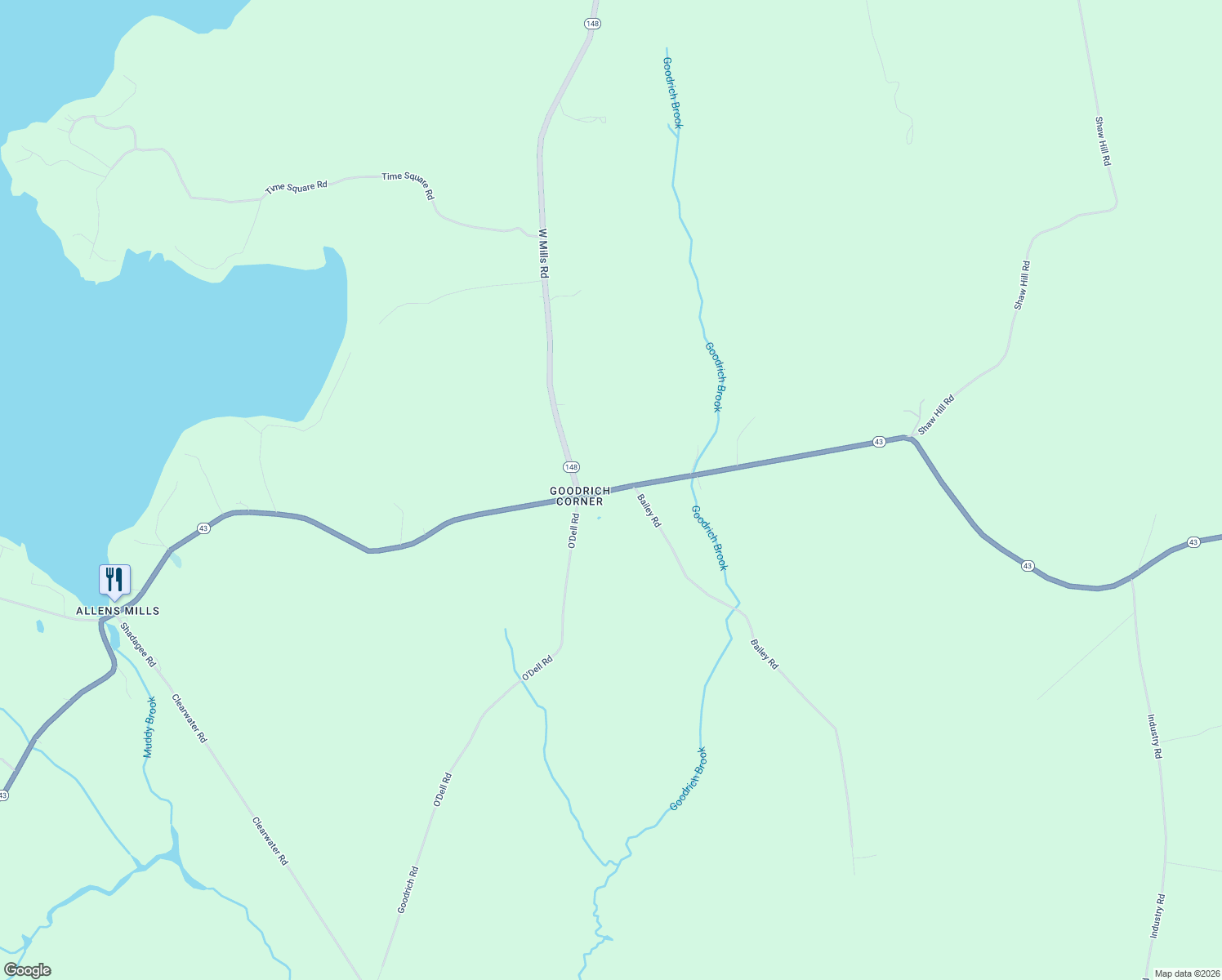 map of restaurants, bars, coffee shops, grocery stores, and more near 1432 Industry Road in Industry