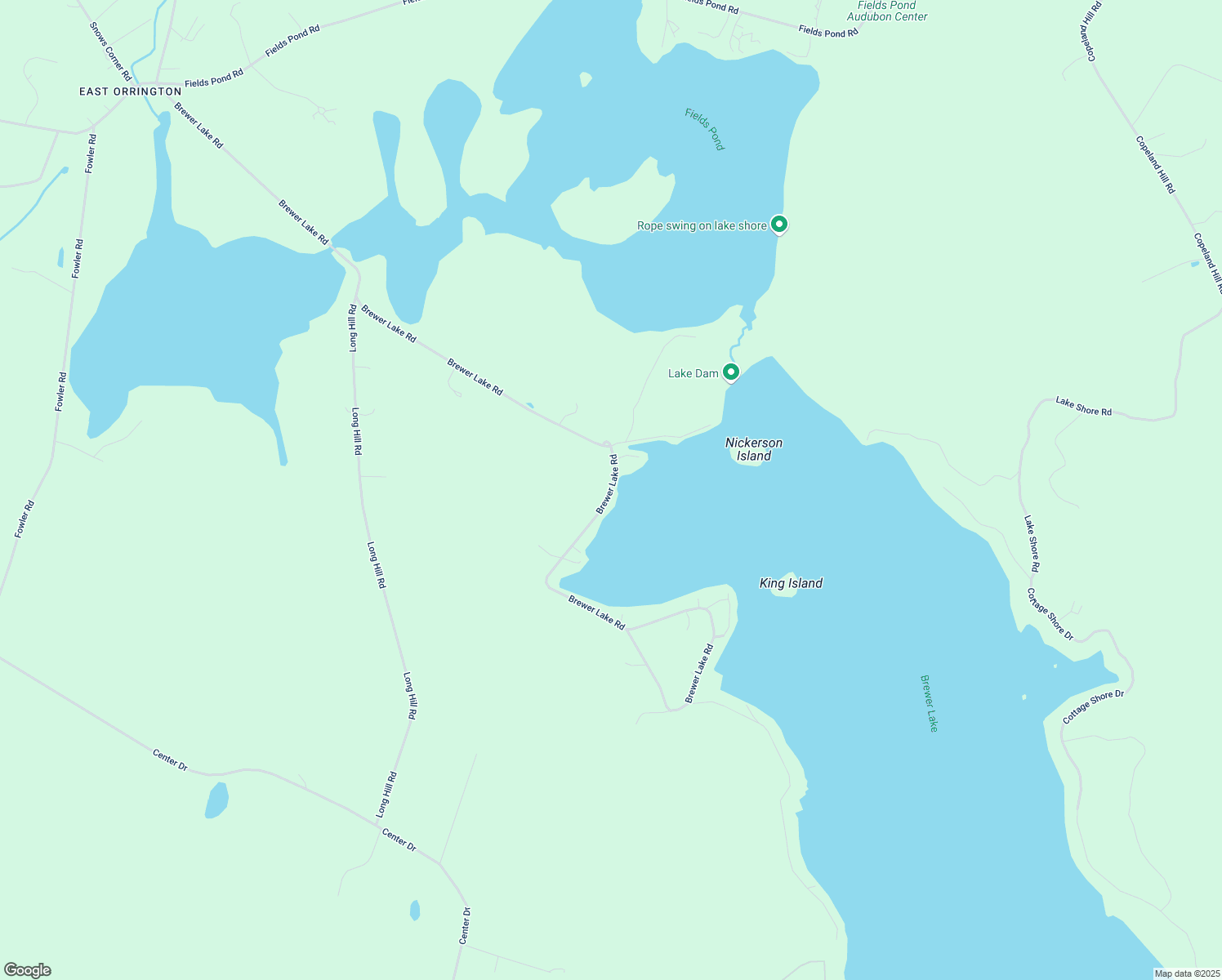 map of restaurants, bars, coffee shops, grocery stores, and more near 870 Brewer Lake Road in Orrington