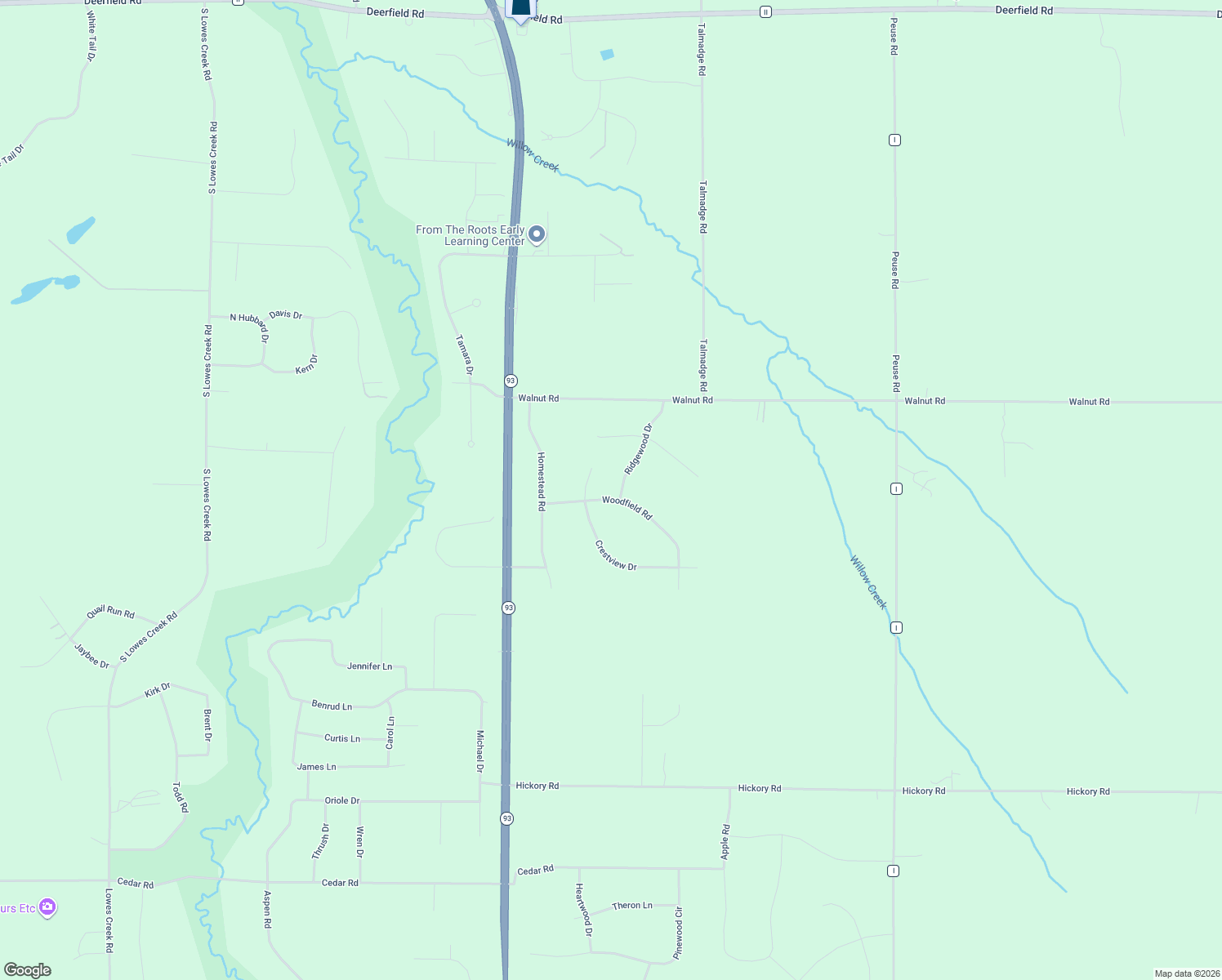 map of restaurants, bars, coffee shops, grocery stores, and more near S7540 Ridgewood Drive in Eau Claire