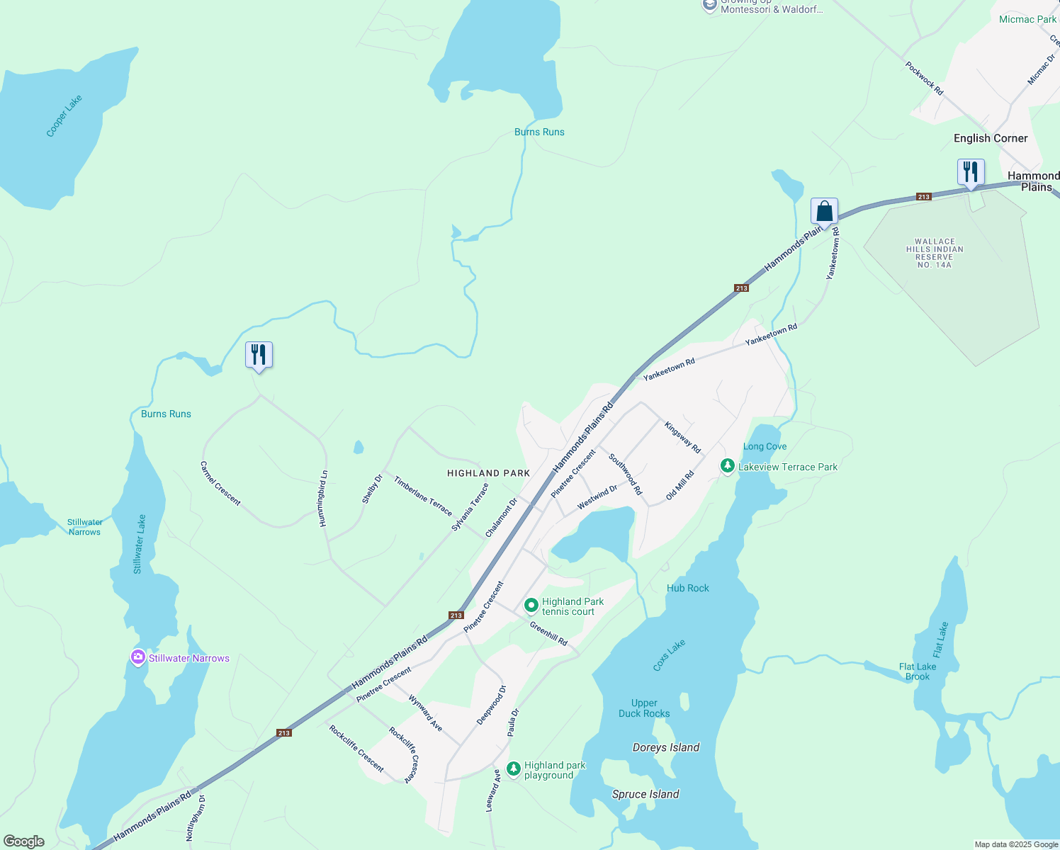 map of restaurants, bars, coffee shops, grocery stores, and more near 37 Kimara Drive in Hammonds Plains