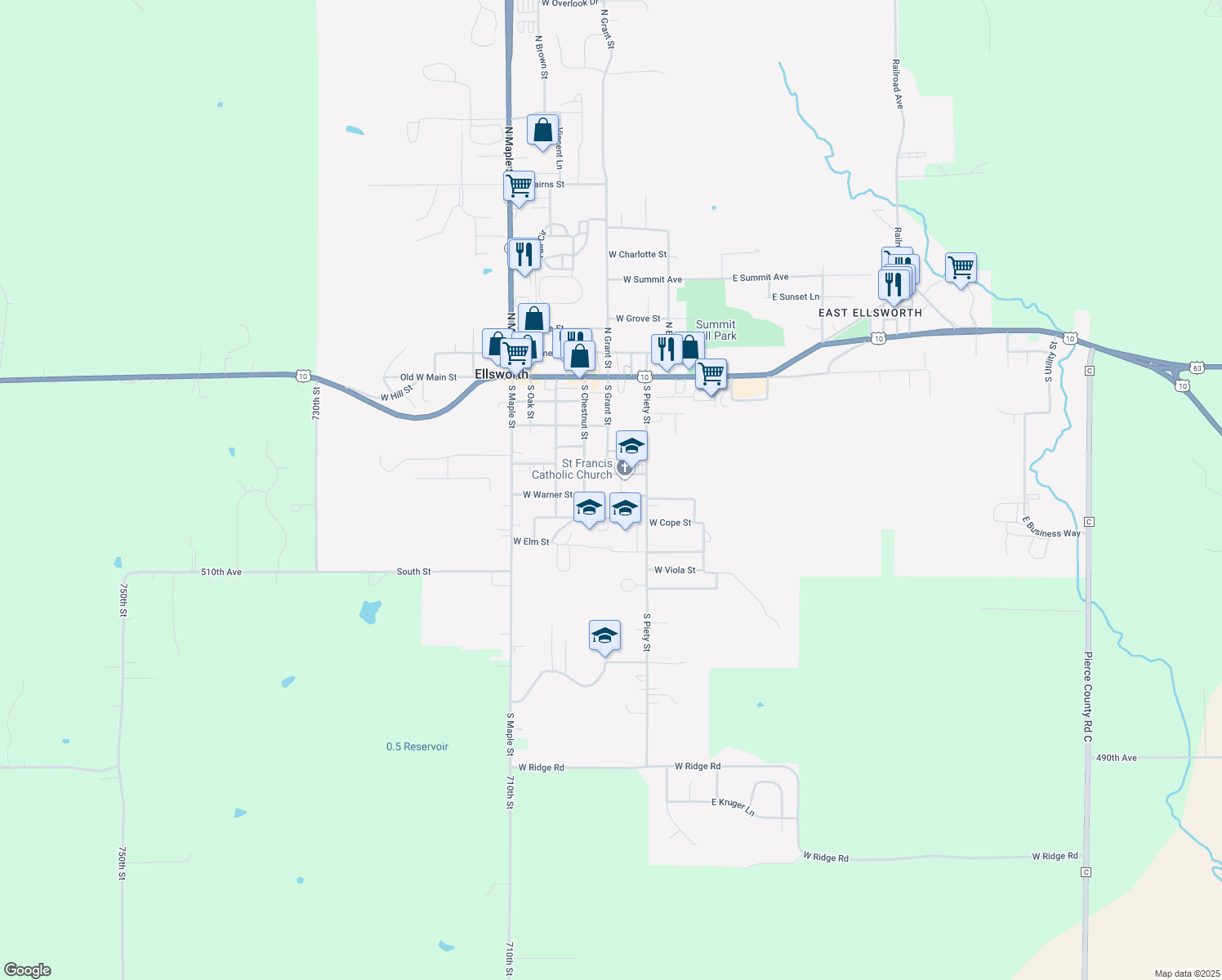 321 West Warner Street, Ellsworth WI Walk Score