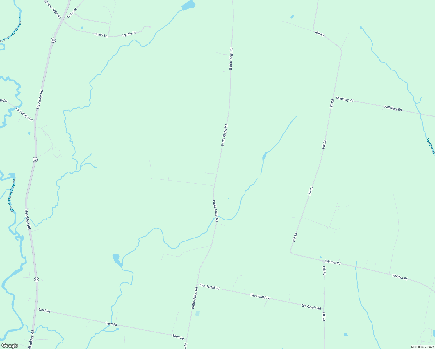 map of restaurants, bars, coffee shops, grocery stores, and more near 299 Battle Ridge Road in Canaan