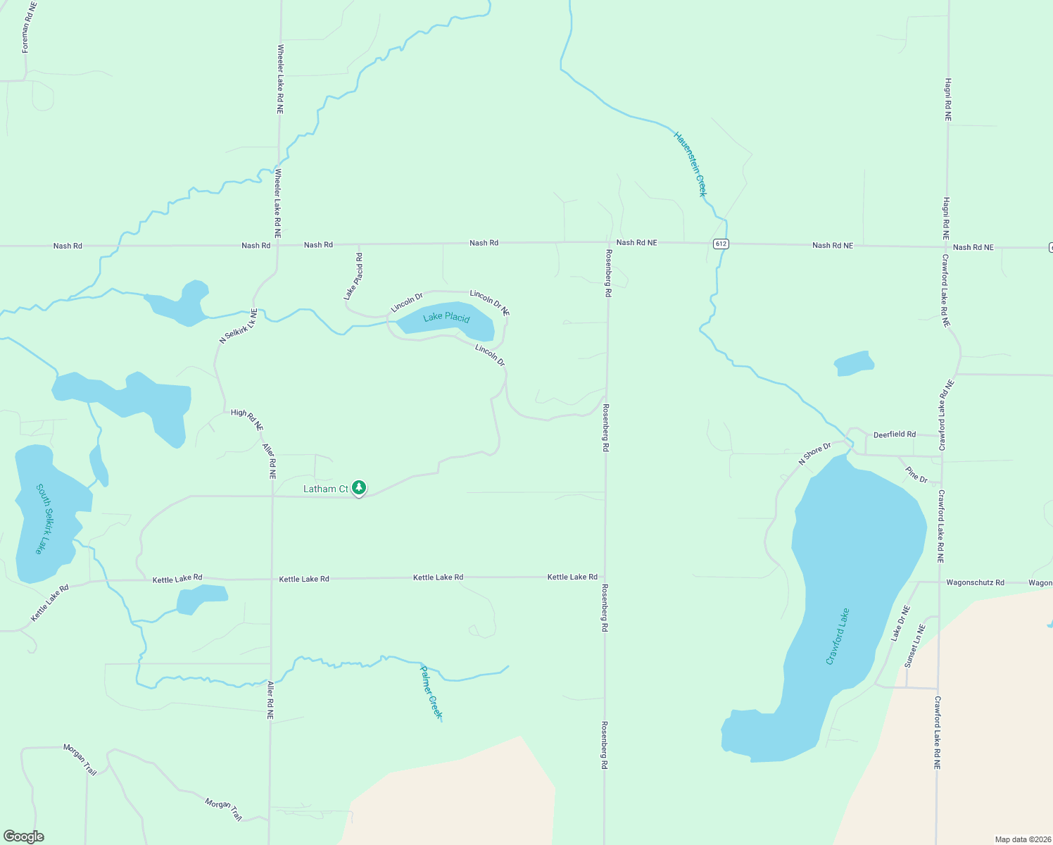 map of restaurants, bars, coffee shops, grocery stores, and more near 3016 Lincoln Drive Northeast in Kalkaska