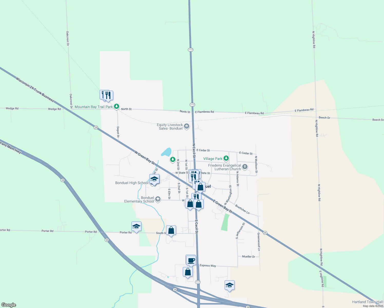 319 North Cecil Street, Bonduel WI Walk Score