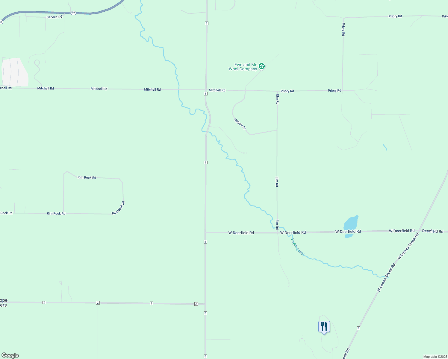 map of restaurants, bars, coffee shops, grocery stores, and more near S5841 County Road B in Eau Claire