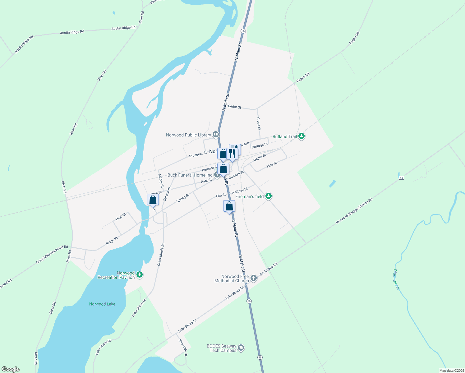 map of restaurants, bars, coffee shops, grocery stores, and more near 4 Mckinley St in Norwood