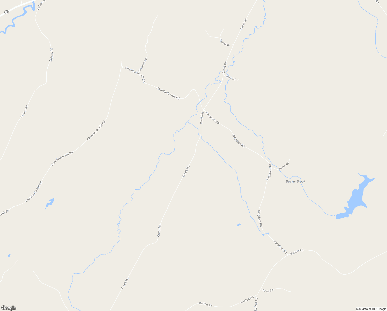 map of restaurants, bars, coffee shops, grocery stores, and more near 1110 Creek Road in Irasburg