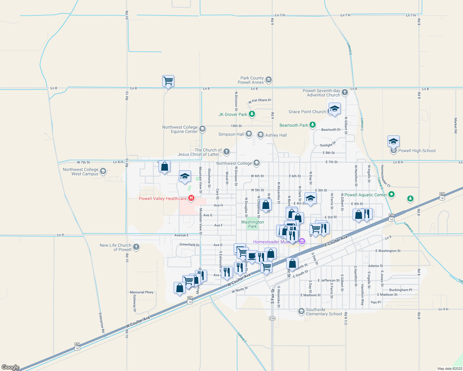 531 Wood Street, Powell WY Walk Score