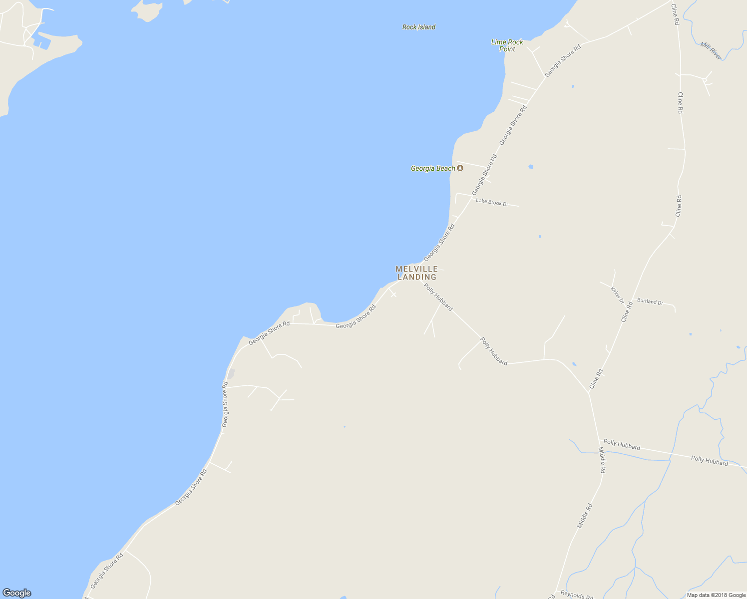 map of restaurants, bars, coffee shops, grocery stores, and more near 4069 Georgia Shore Road in Georgia