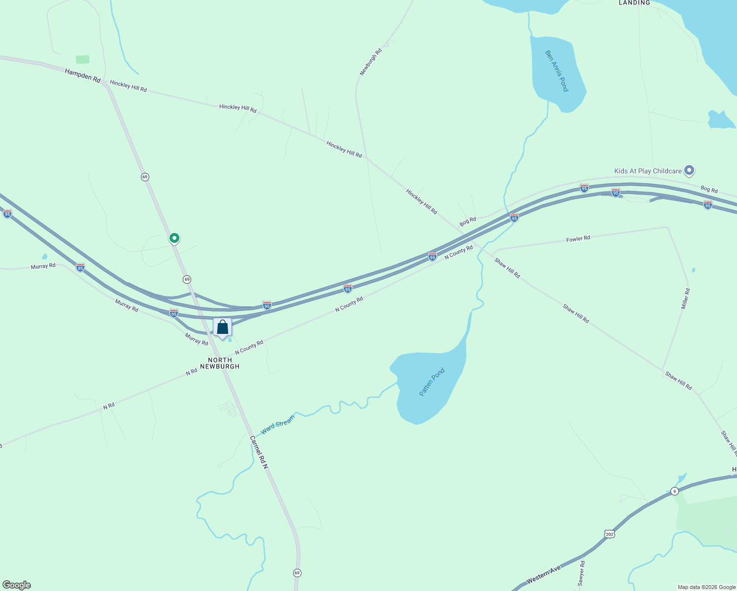 map of restaurants, bars, coffee shops, grocery stores, and more near 125 North County Road in Newburgh