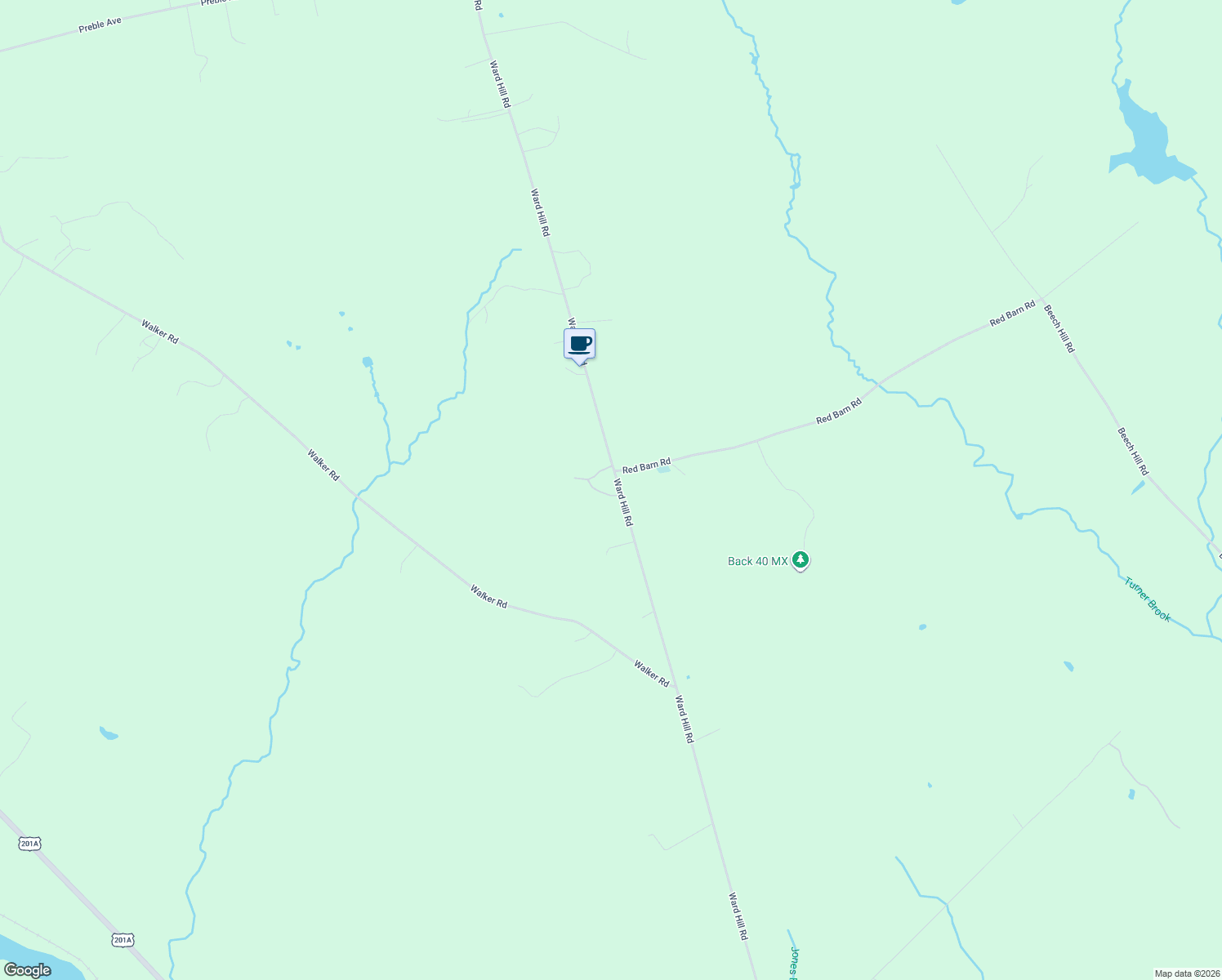 map of restaurants, bars, coffee shops, grocery stores, and more near 672 Ward Hill Road in Norridgewock