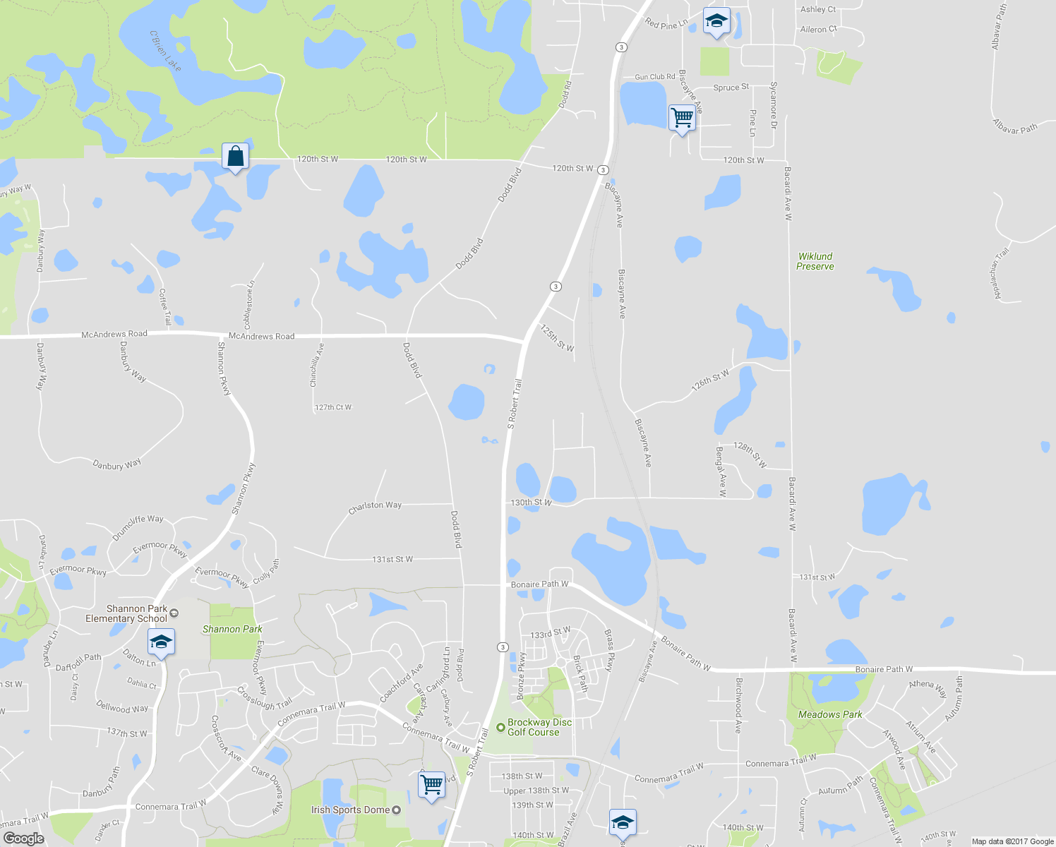 map of restaurants, bars, coffee shops, grocery stores, and more near 12750 South Robert Trail in Rosemount