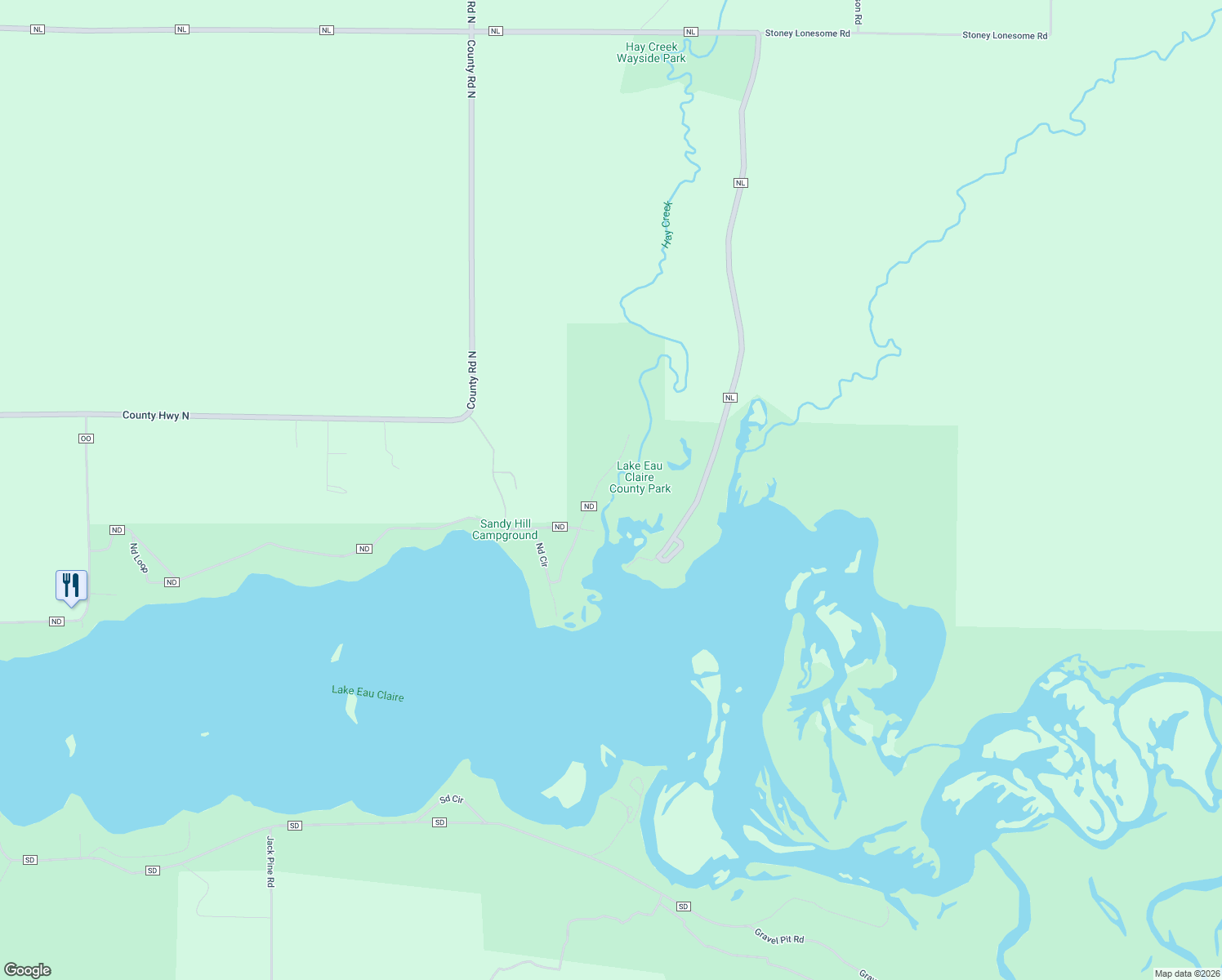 map of restaurants, bars, coffee shops, grocery stores, and more near S4335 Co Road Nd in Augusta