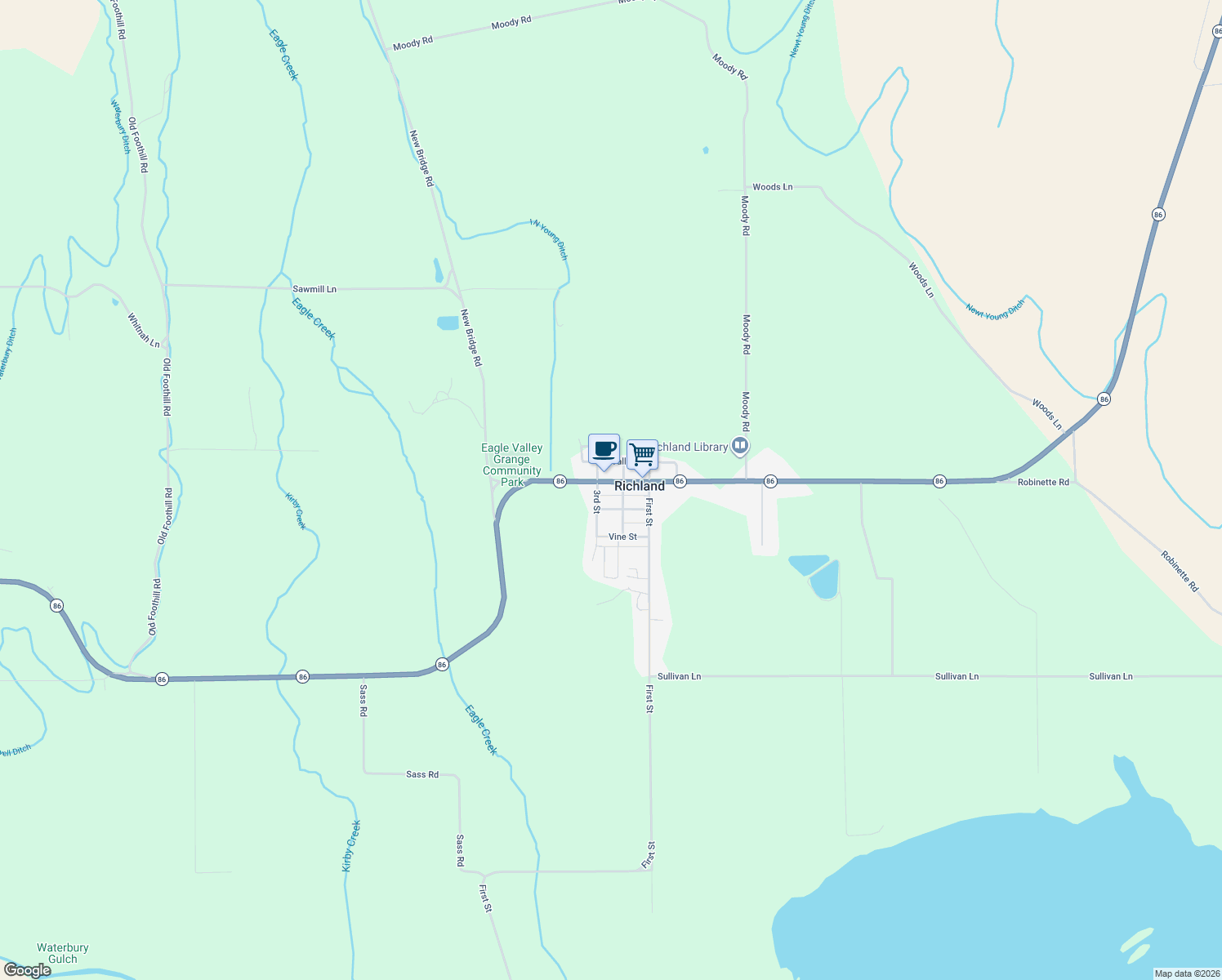 map of restaurants, bars, coffee shops, grocery stores, and more near 204 Main St in Richland