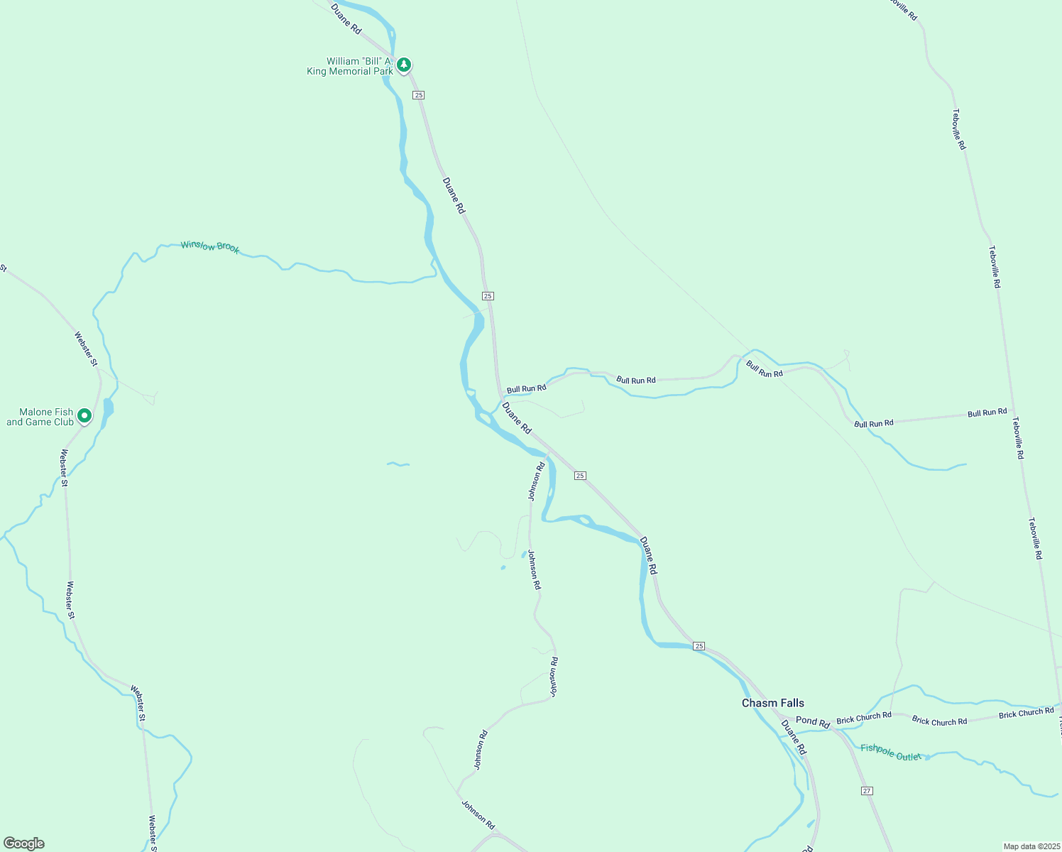 map of restaurants, bars, coffee shops, grocery stores, and more near 26 Ives Drive in Malone