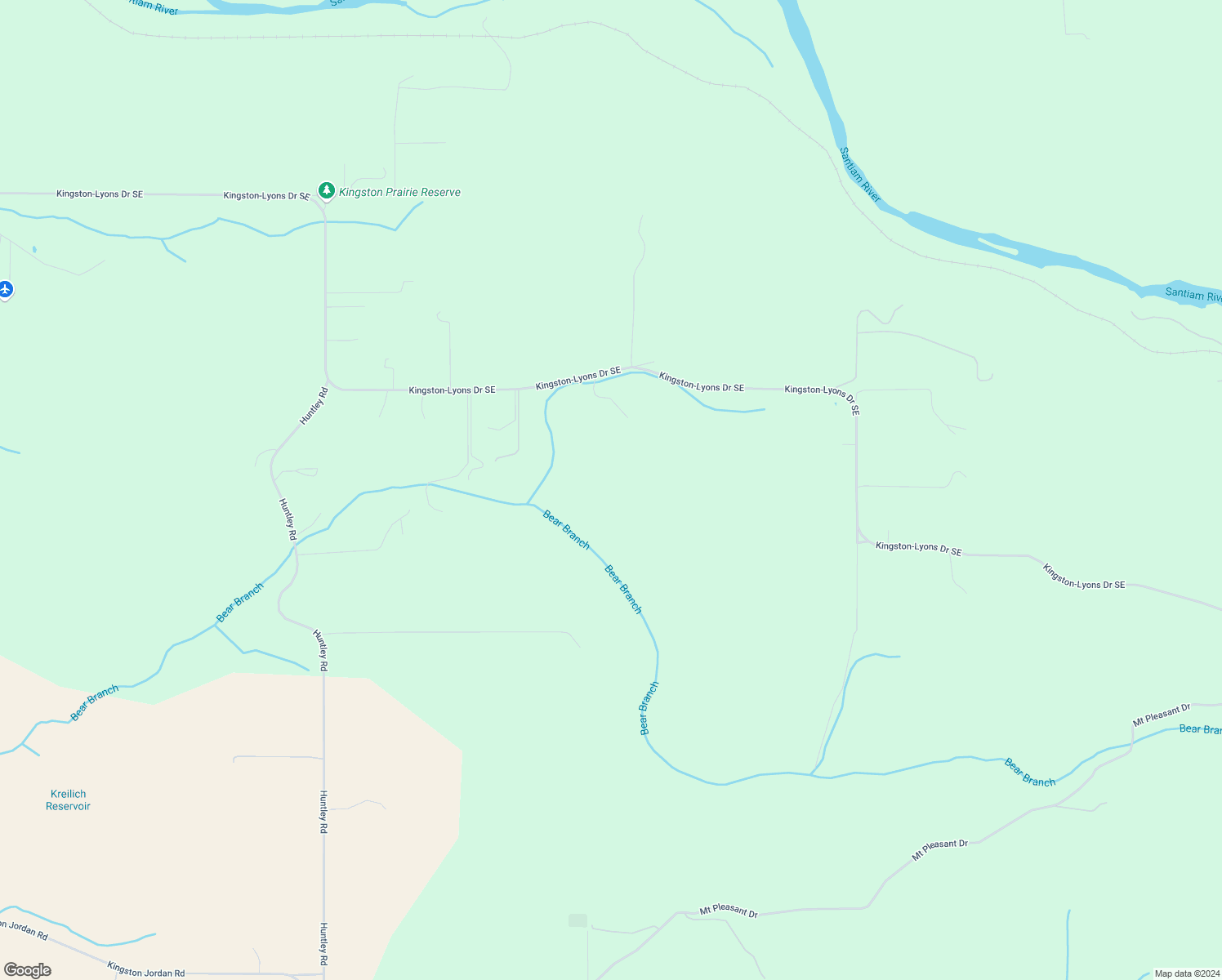 map of restaurants, bars, coffee shops, grocery stores, and more near 42156 Kingston-Lyons Drive Southeast in Stayton