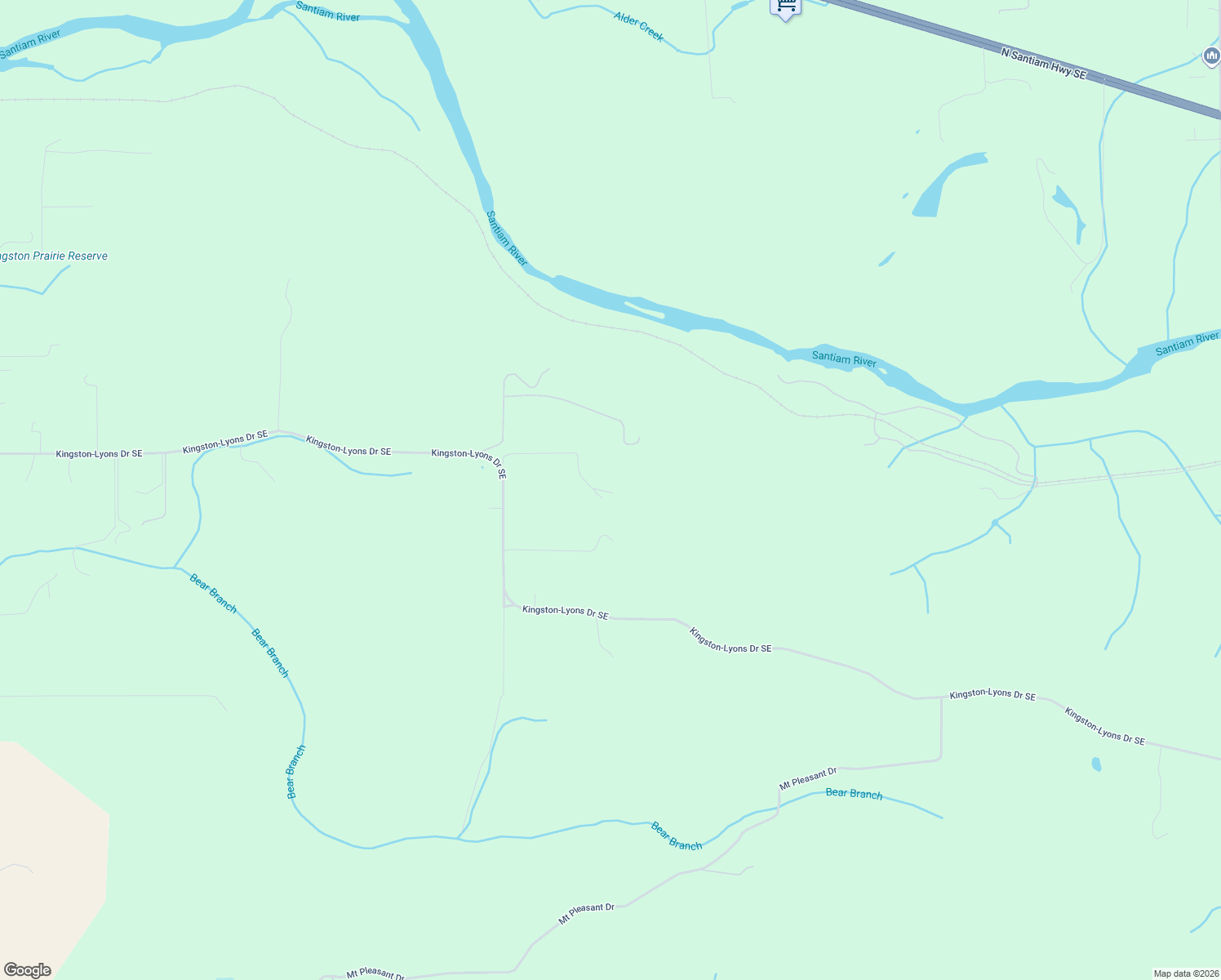 map of restaurants, bars, coffee shops, grocery stores, and more near 42461 Kingston-Lyons Drive Southeast in Stayton
