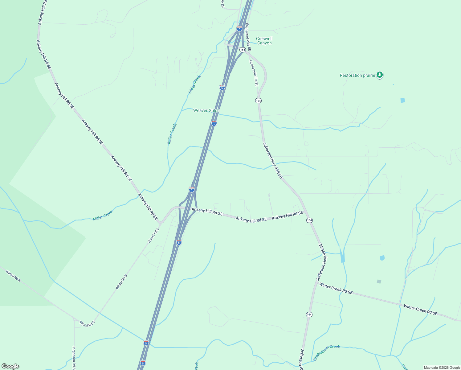 map of restaurants, bars, coffee shops, grocery stores, and more near 1279 Ankeny Hill Road Southeast in Jefferson