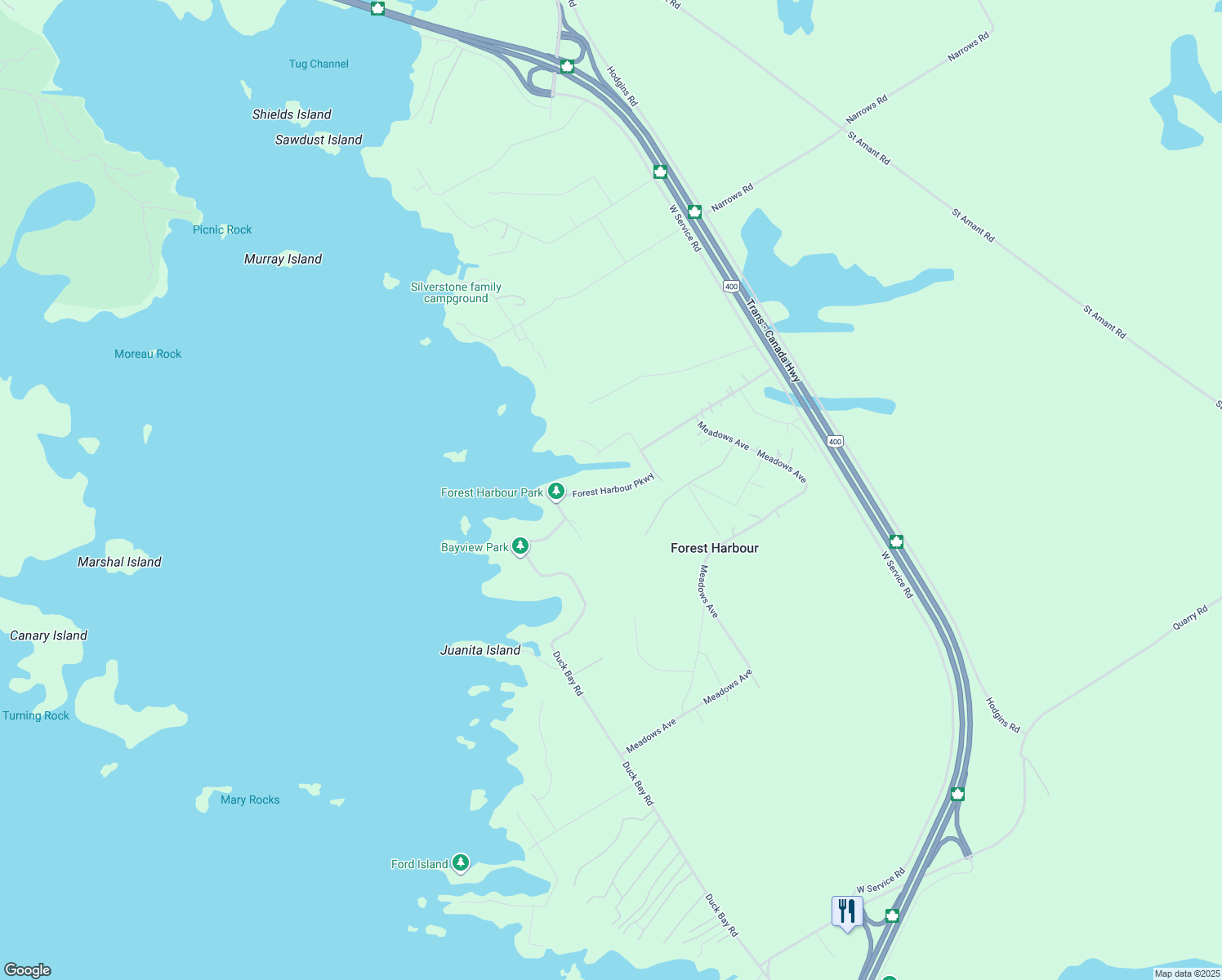 158 Forest Harbour Parkway, Waubaushene ON Walk Score