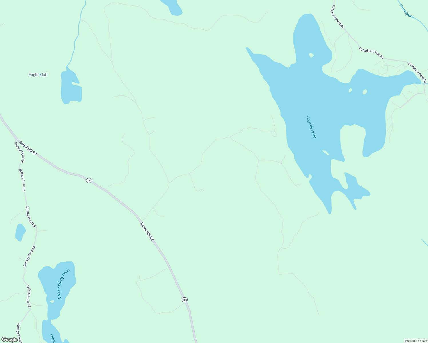 map of restaurants, bars, coffee shops, grocery stores, and more near Hopkins Pond Road in Clifton