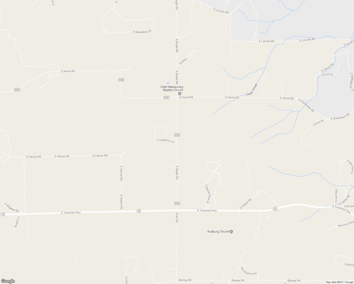 map of restaurants, bars, coffee shops, grocery stores, and more near 13409 South Bugai Road in Traverse City