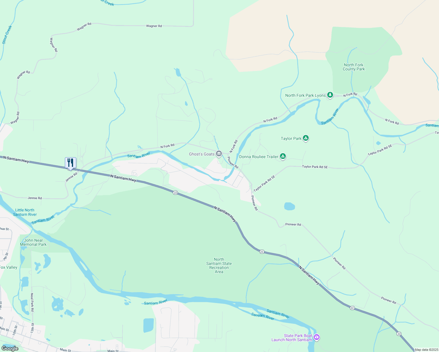 map of restaurants, bars, coffee shops, grocery stores, and more near 23946 Summerhaven in Lyons