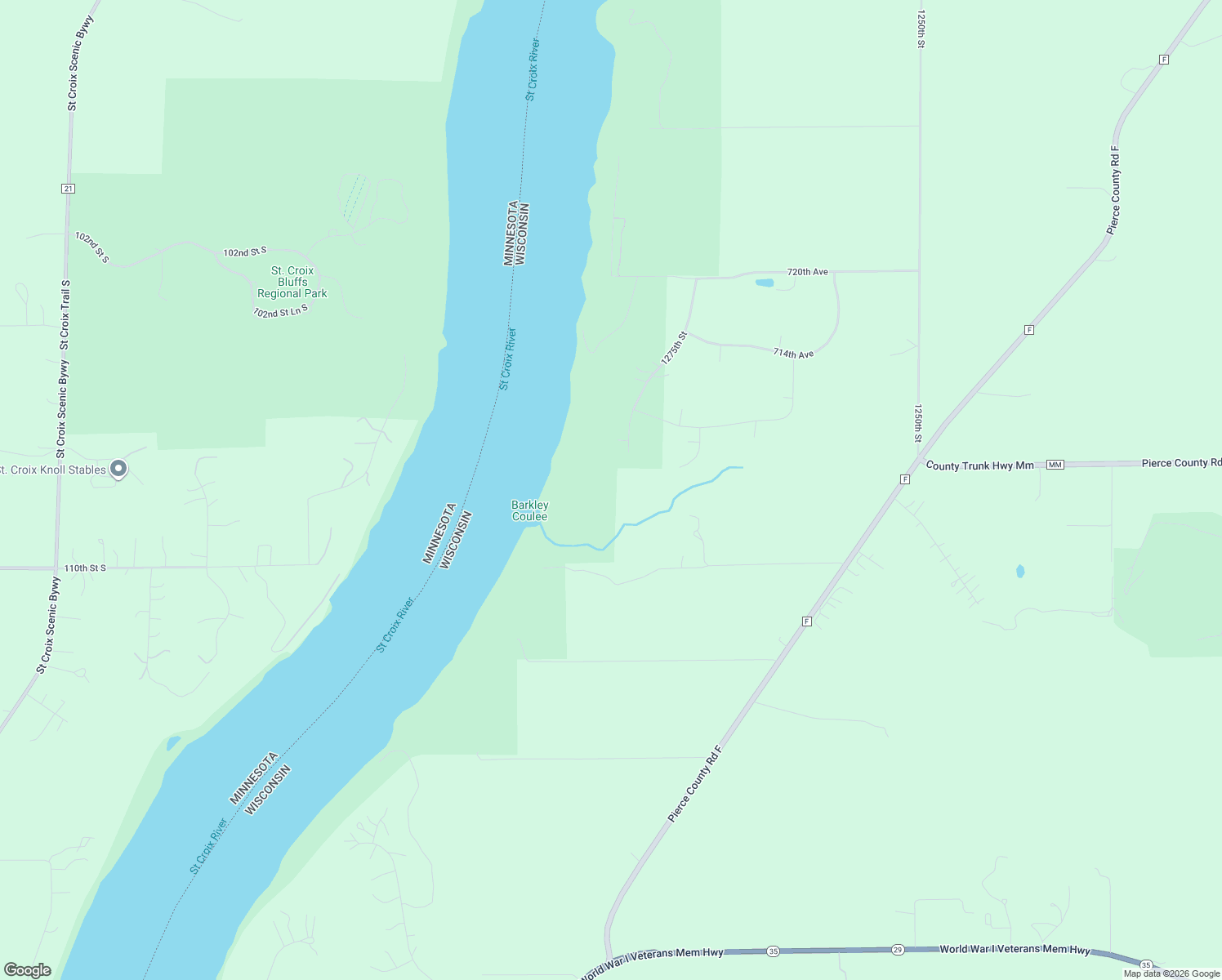 map of restaurants, bars, coffee shops, grocery stores, and more near N6901 County Road O in River Falls