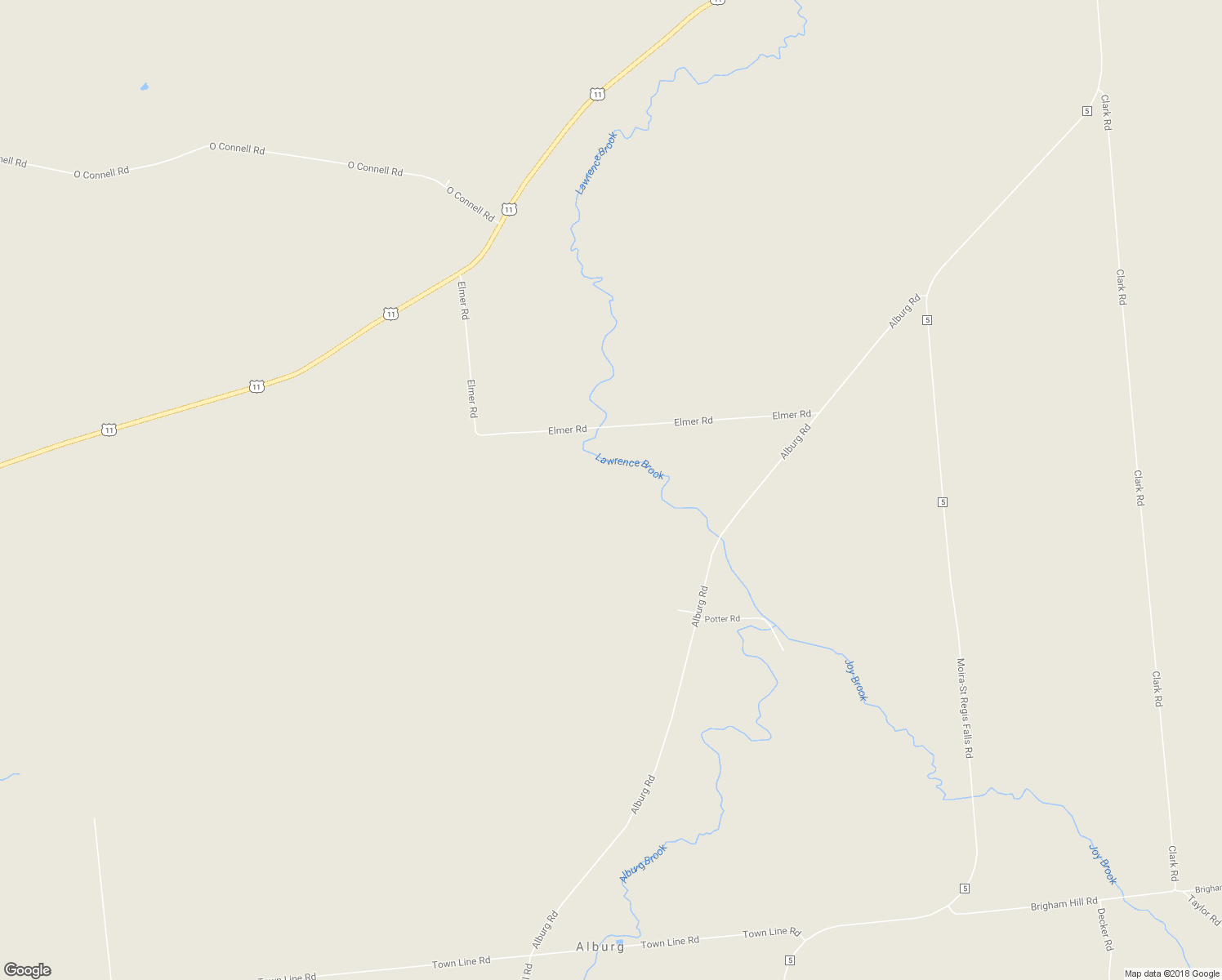 map of restaurants, bars, coffee shops, grocery stores, and more near 234 Alburg Road in Brushton