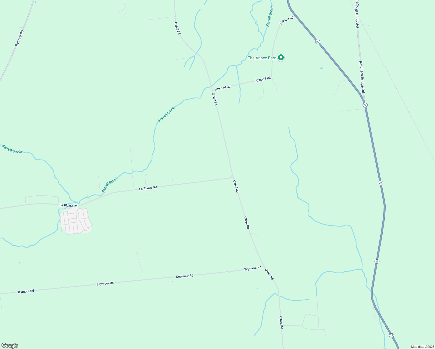 map of restaurants, bars, coffee shops, grocery stores, and more near 20 La Plante Rd in West Chazy
